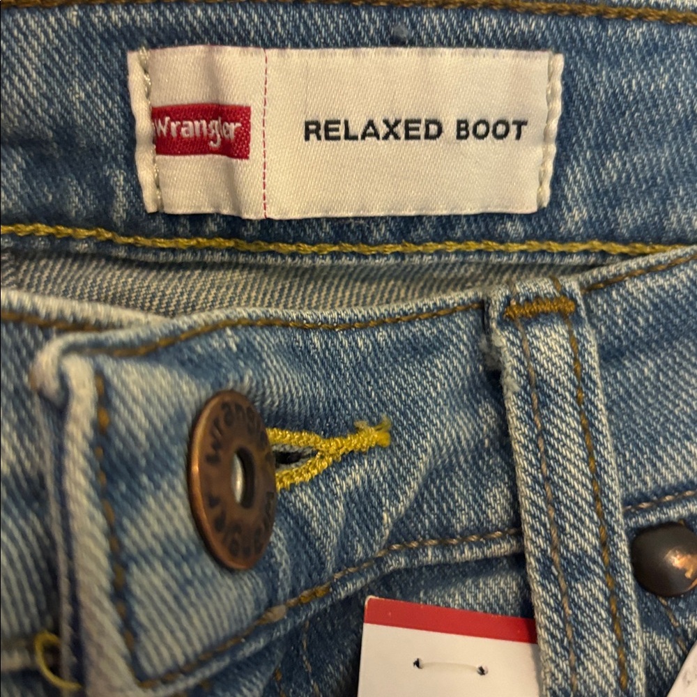 New Wrangler | denim blue jeans relaxed boot 34X32 34 X 32 - Picture 5 of 6